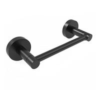 Fixsen Matte Black Toilet Paper Holder Bathroom Double Post Pivoting Tissue Roll Holder Stainless Steel and Zinc Alloy Wall Mount Detachable 1pc