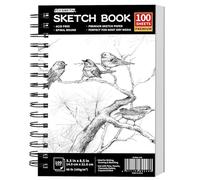 FIXSMITH A5 Sketchbook, 5.5"X8.5" Sketch Book 100 Sheets (68 lb/100gsm), Drawing Paper for Kids, Spiral Bound Artist Sketch Book, Ideal for Beginners,Artists & Professionals, Bright White