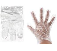 fiXte 100 x Clear Disposable Gloves Large DIY Food Hygiene Hair Dye and Multi Purpose