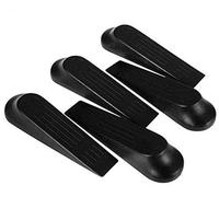 fiXte® 5 Pack Door Stoppers Door Wedges Door Stop Wedges (Black)
