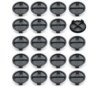 fiXte 70mm Lattice Design Anthracite Grey Plastic Push in Circular Soffit Vents Roof Air Vents (20)