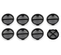 fiXte 70mm Lattice Design Black Plastic Push in Circular Soffit Vents Roof Air Vents (3)