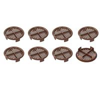 fiXte 70mm Lattice Design Brown Plastic Push in Circular Soffit Vents Roof Air Vents (20)