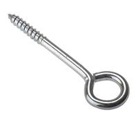 fiXte® 75mm BZP (3 inch) Steel Screw in Vine Eyes - Pack of 10 - Silver