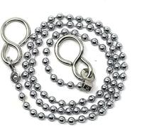 fiXte Ball Type Replacement Bath Sink Chain with Fitted S Hook Chrome Plated 12" / 30cm (4)