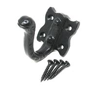 fiXte Black Antique Single Robe Hook Coat Hanging Clothes Wall Bedroom Door