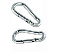 fiXte® BZP Steel Snap Hooks Spring Latch Carabina Carabiner Carbine Heavy Duty - M10 (3/8 inch) - Pack of 2