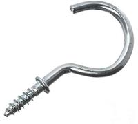 fiXte® Chrome Plated Mug Shouldered Cup Hooks, 25 mm (1 inch) - Pack of 20