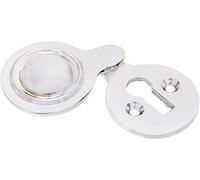 fiXte Covered Victorian Escutcheons 32mm Polished Chrome Key Rose Hole Cover Door Home Work Office