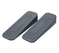 fiXte Deluxe Heavy Duty Non-Slip Rubber Door Wedge Stopper (2, Dark Grey)