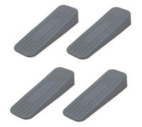 Fixte Deluxe Heavy Duty Non-Slip Rubber Door Wedge Stopper (Pack Of 4, Dark Grey)