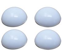 fiXte Door Stop Bumpers White Rubber Wall Protector Bump Stopper Self Adhesive 32mm x 12mm (Pack of 4)