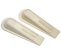 fiXte Door Wedge Black Rubber Heavy Duty Stop Large Strong Stopper Jam Jammer Non Slip Cream (Pack of 2)
