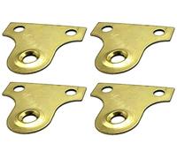 fiXte Electroplated Brass Round Glass Plate Mirror Picture Hangers 38mm (1.1/2 inch) Pack of 4