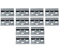 fiXte Heavy Duty Kitchen Cabinet Hanging Brackets Hanger Plate for Wall Mounting Cupboards 63mm x 38mm x 1.6mm (12 Pack)