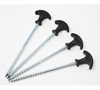 fiXte Heavy Duty Tent Pegs Bivvy Screw Ground Stake Camping Sheet Stakes Fishing Garden (4)