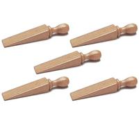 fiXte Natural Wood Wooden Door Wedge Stopper - 140mm (5 1/2 inch) (Pack of 5)