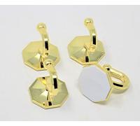 fiXte Pack of 4 Self Adhesive Tie Back Hooks (Gold)