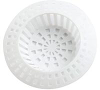 fiXte Plastic Sink Strainer - White Pack of 2 sizes 1x Large 70mm, 1 x Small 60mm Diameter