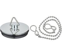 fiXte Shower Bath Chrome Plug - 45mm (1 3/4") or 38mm (1 1/2") - 18" or 12" Chain