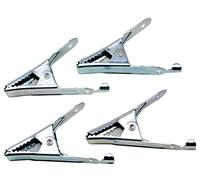 fiXte Silver Crocodile Clips 25Amp 75mm Pack of 4