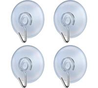 fiXte Suction Cup Hooks Clear PVC Sucker Pads 30mm Kitchen Wall Hangers Window Sucker Hook No Drill for Glass Tile Door Bathroom Shower Christmas Lights Hanging Wreath (Pack of 12)