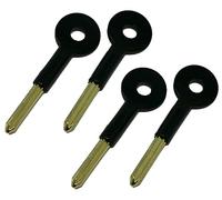 fiXte Universal Brass Bolt Key Security Rack Door Star Key Lock for Doors and Windows 80mm Key Length 30mm (Pack of 4)