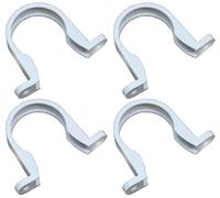 fiXte Waste Compression and Push Fit Fittings Pipe Clipss for 40mm Pipes White Pack of 4