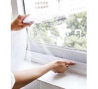 fiXte Window Insect Screen Quick Release DIY Hook and Loop Bug Bee Fly Wasp Mosquito Mesh Netting 130cm x 150cm Cut to Size White
