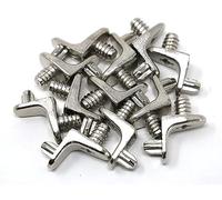 fiXte Wooden Shelf Support Lug Pins Studs with Threads Kitchen DIY 5mm (Pack of 24)