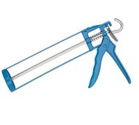 FIXTEK 9"Inch Skeleton Caulking Gun Professional Sealant Gun Drip Non-Drip Switch, Built-in Spout Cutter & Seal Punch, Lightweight Frame for Silicone, Latex & Acrylic Sealant