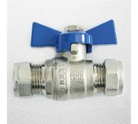 FixTheBog 15mm Butterfly Ball Valve Blue Cold Wras Approved