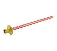 Fixthebog™ 15mm Thru-Wall Flange 350mm Wallplate With 350 mm Copper Tail Garden Tap