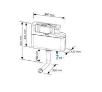 FixTheBog (31014710) Siamp Intra Built In Concealed Bottom Inlet Back To Wall Cistern Complete With Push Button