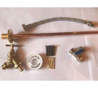 Fixthebog™ Outside Tap Kit Diy Professional Finish 350mm Through The Wall Flange