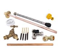 Fixthebog™ Professional 350mm Thru Wall Flange Outside Garden Tap Kit Hozelock Water Regs Gt6 Diy Inc Winter Drain Down