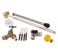 Fixthebog™ Professional 350mm Thru Wall Flange Outside Garden Tap Kit Meets Water Regs Hozelock Gt2 Diy Inc Winter Drain Down