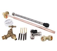 Fixthebog™ Professional 350mm Thru Wall Flange Outside Garden Tap Kit Meets Water Regulations Gt3 Diy Inc Winter Drain Down
