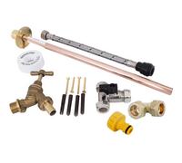 Fixthebog™ Professional 600mm Thru Wall Flange Outside Garden Tap Kit Hozelock Meets Water Regs Gt4 Diy Inc Winter Drain Down