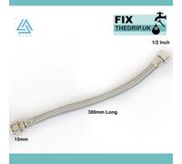 FixTheBog Viva 1/2 Bsp Female X 15mm Compression 300mm Long Flexible Hose Ssh1