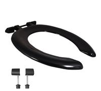 FixTheBog Wirquin Crescent Adult Seat Only With Colour Matched Plastic Hinge - Black Scr51Bl