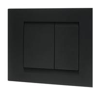 FixTheBog Wirquin Essential Dual Flush Plate Black Touch (55722889)