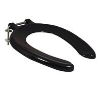 FixTheBog Wirquin Scj53Bl Crescent Junior Seat Only With Stainless Steel Hinge - Black Scj53Bl Designed To Fit 12 Inch School Pans