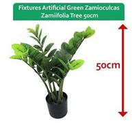 Fixtures Artificial Green Zamioculcas Zamiifolia Tree 50cm