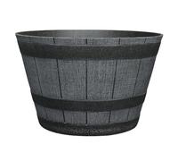 Fixtures Business & Homewares Half Barrel Cask Grey 51cm x 32cm Large Resin All Weather Planter
