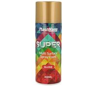 Fixtures Business & Homewares PlastiKote SUPER Spray Paint | Gold | 400ml | Gloss Finish