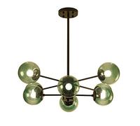 Fixtures, DNA Chandelier Magic Bean Molecular Light Mid-Century Glass Globes Sputnik Pendant Lamp Compatible with Kitchen Island Living Bedroom Dining Room, Base, 8 Lights