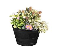 Fixtures Half Barrel Cask Planter LARGE, Grey 52cm x 32cm