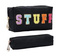 Fixwal Clear Makeup Bag, Black, Letter