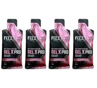 FIXX Gel X PRO Energy Gels - Pack of 4 x 40g Energy Gels For Running, Cycling, Gym - Vegan Friendly (Raspberry Fizz)
